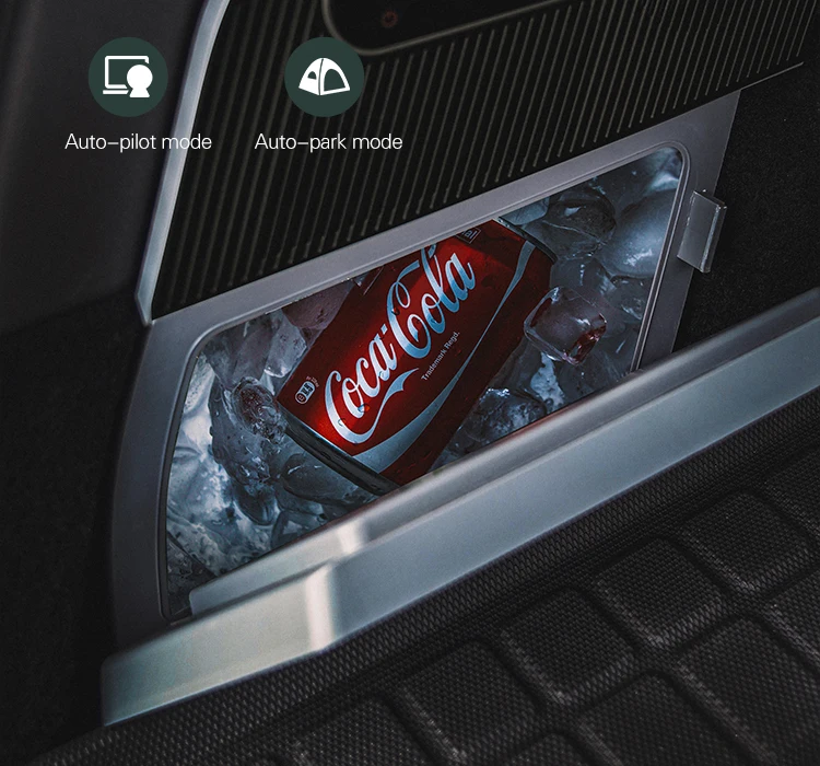 TEMAI автомобильный холодильник для Tesla, модель Y, морозильная камера с боковым багажником, 15 л, автомобильный холодильник для кемпинга на открытом воздухе, 12 В, 16 В