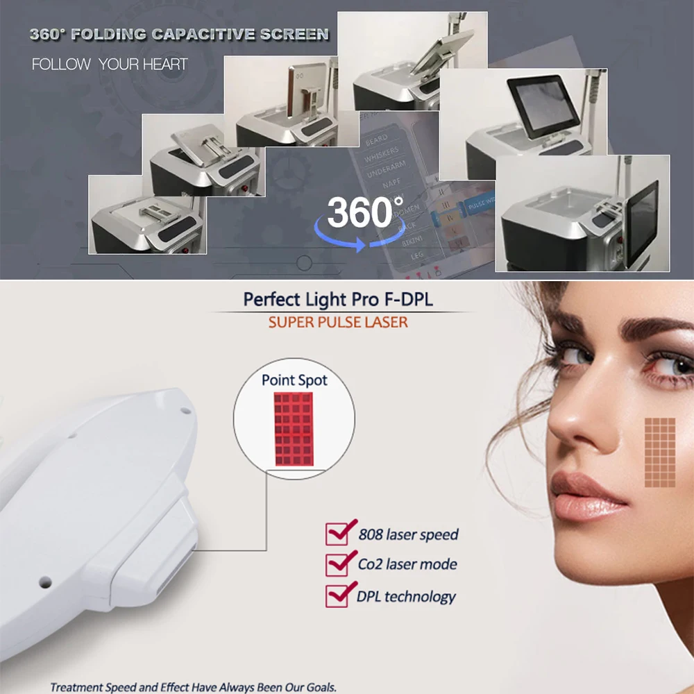 China Supplier Permanent Unhairing Handpiece Protect Design Ipl DPL Hair Removal DPL Machine