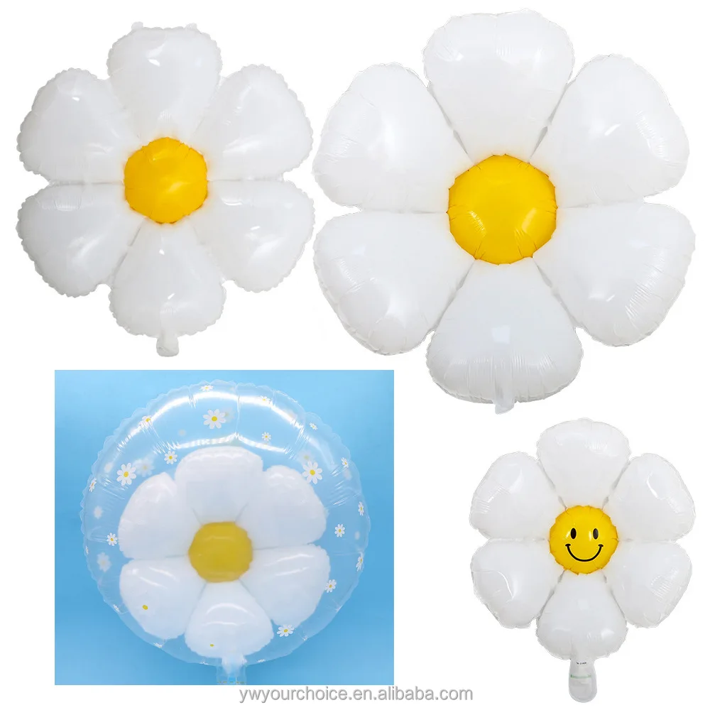 INS/Дейзи цветок воздушный шарик из фольги в форме для лета и весны Декорации вечеринок яйцо шесть лепестками Огромный Воздушный шар майлара детского дня рождения
