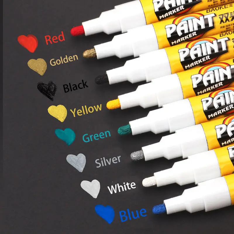 New Arrival Custom 8 Colors Dual Tip Fine Line Thick Line Liquid Paint Marker Twin Tip Marker