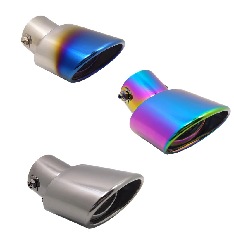 Auto color Exhaust Muffler Tip Stainless Steel Pipe Chrome Trim Rear Tail Throat universal exhaust system car for bmw e60 e92