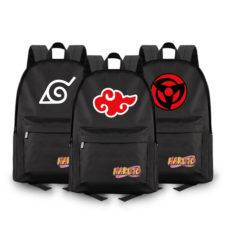 
NARUTO Anime School Bag Wholesale Student Canvas School Bag Youth Zipper Backpack 