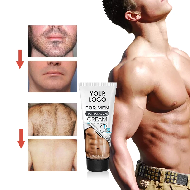Custom Logo Wholesale Painless Body Hair Organic Removal Spray Hair Removal Depilatory Cream For Men