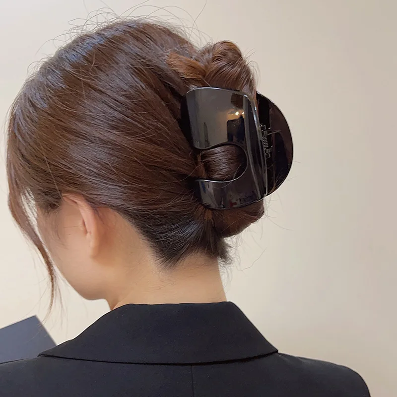 New Vintage Versatile Hair Shark Clips Simple Temperament U Shape Hair Claw Clips Women Colorful Hair Claw Accessories