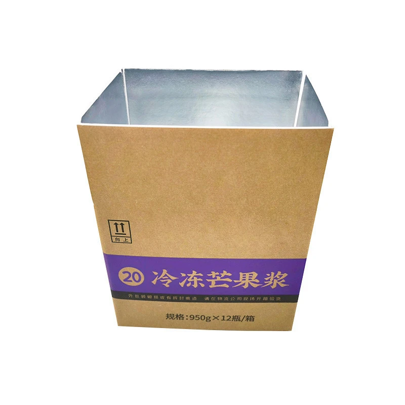 Customized Recyclable Aluminum Foil Lined Thermal Insulated Frozen Meat Seafood Packaging Shipping Boxes