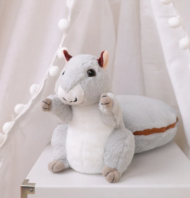 Nut Squirrel plush toy Nut wrapped squirrel gift cute simulation squirrel doll