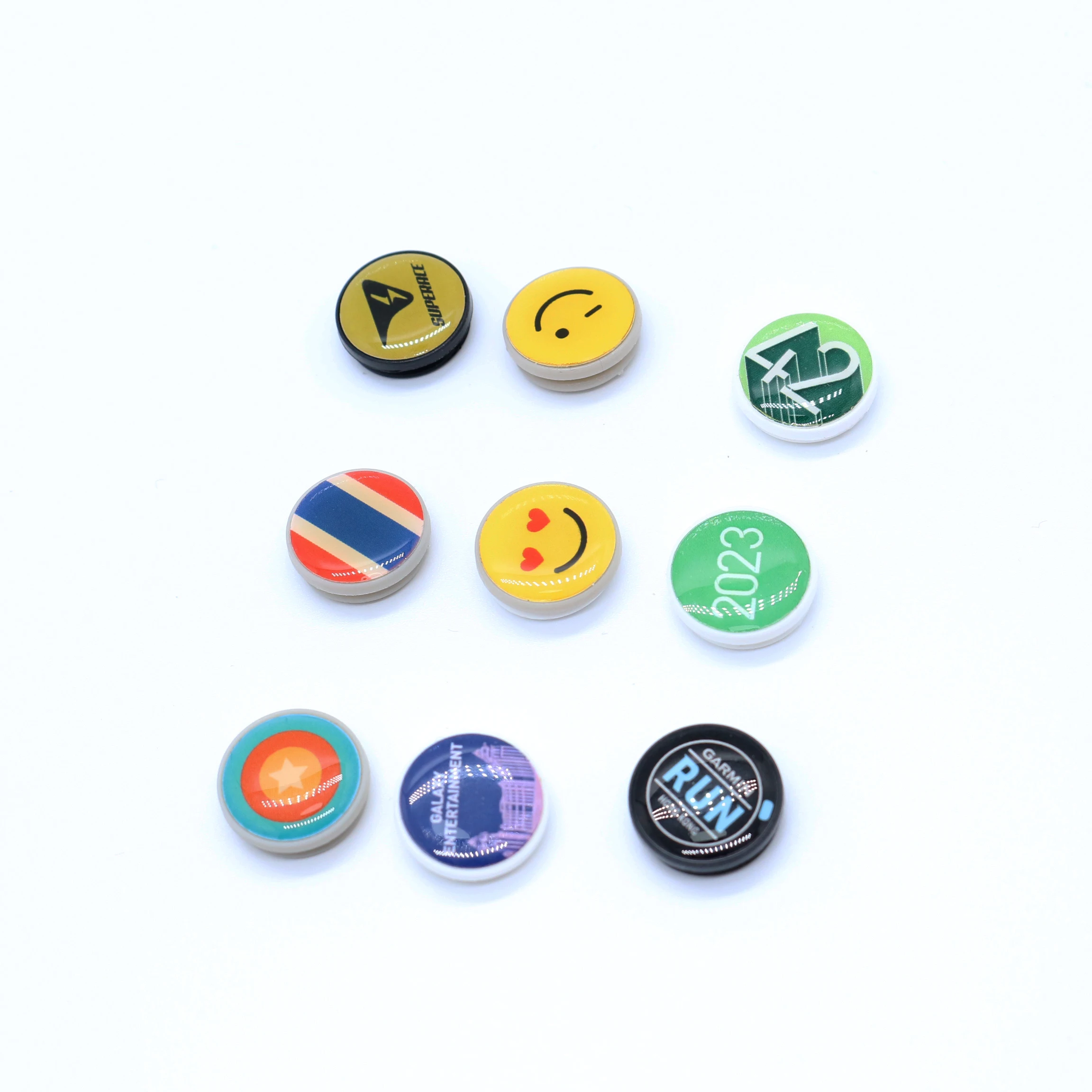 Pure Color Multi Color Marathon Running Number Bib Clip  Plastic POM Race Sport  Number Bib Clips Buckle Round
