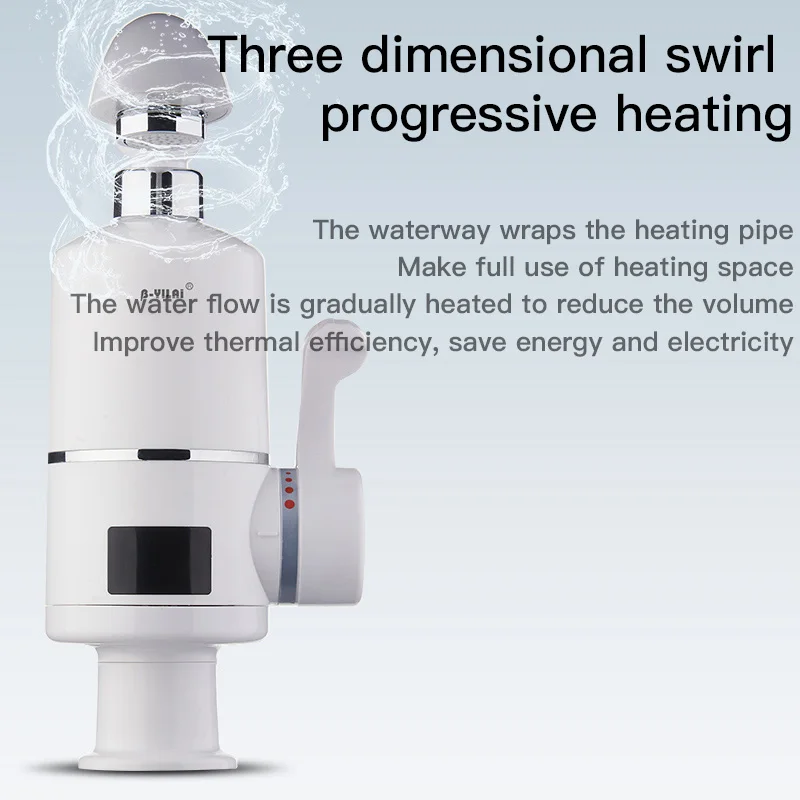 New Style Digital Display Bathroom 3000W Electric Instant Heating Hot Water Faucets Tap Single Handle Water Faucets