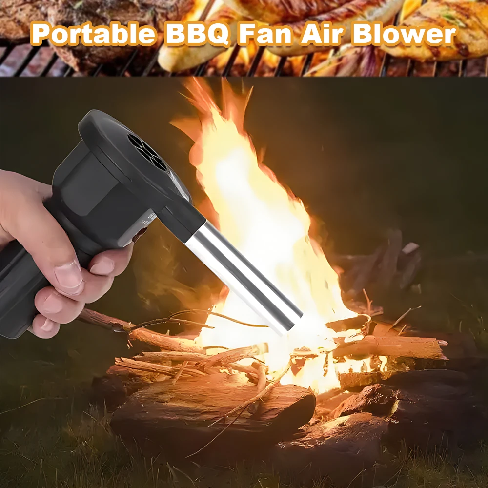 wholesale Manual Portable plastic bbq hand fan barbecue Electric air blower