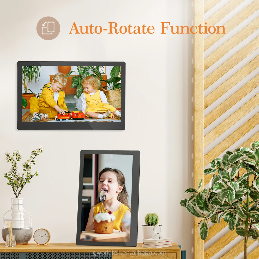 Arzopa WiFi 15.6 Inch 1920x1080P FHD IPS Touch Screen Smart Digital Picture Frame Share Photos and Videos Digital Photo Frames