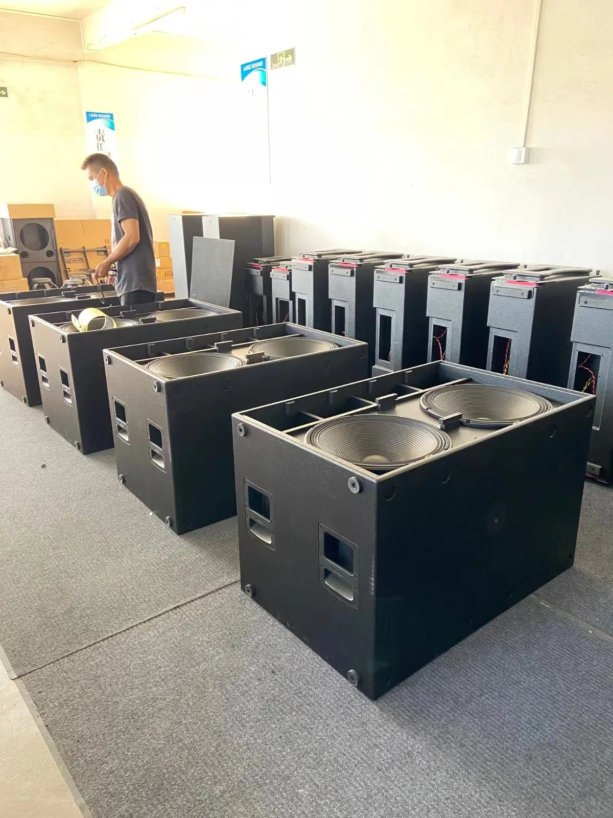 Lase Sound outdoor hgh power dj professional speaker box audio stage live sound system speakers dual 18 inch RCF SUB8006 subwoofer