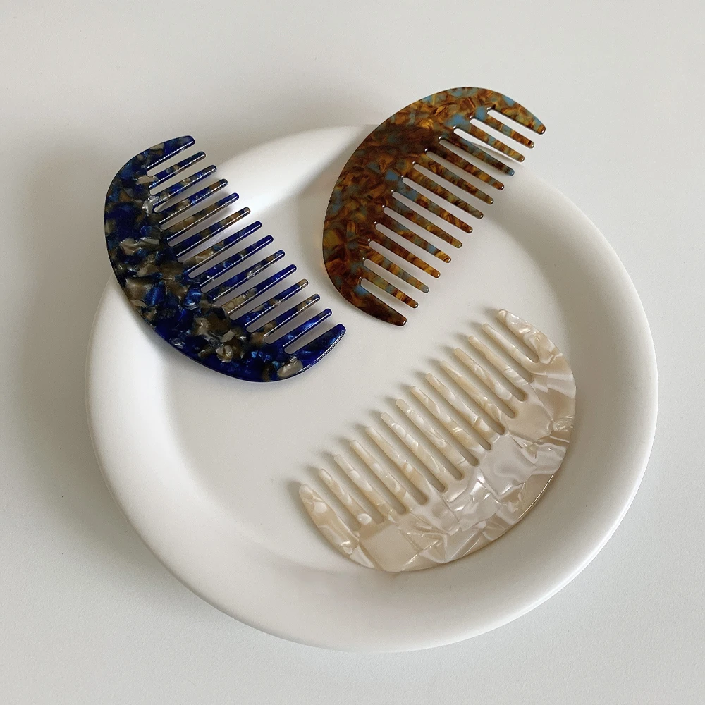 New Design Fashion mini acetate plate anti-static comb Korea Ins cute hair comb