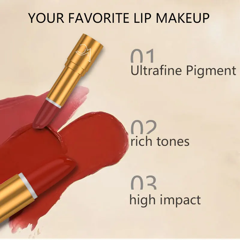 New Products Good Quality at Stock Factory Price Lipstick Elegante Matte Lipstick