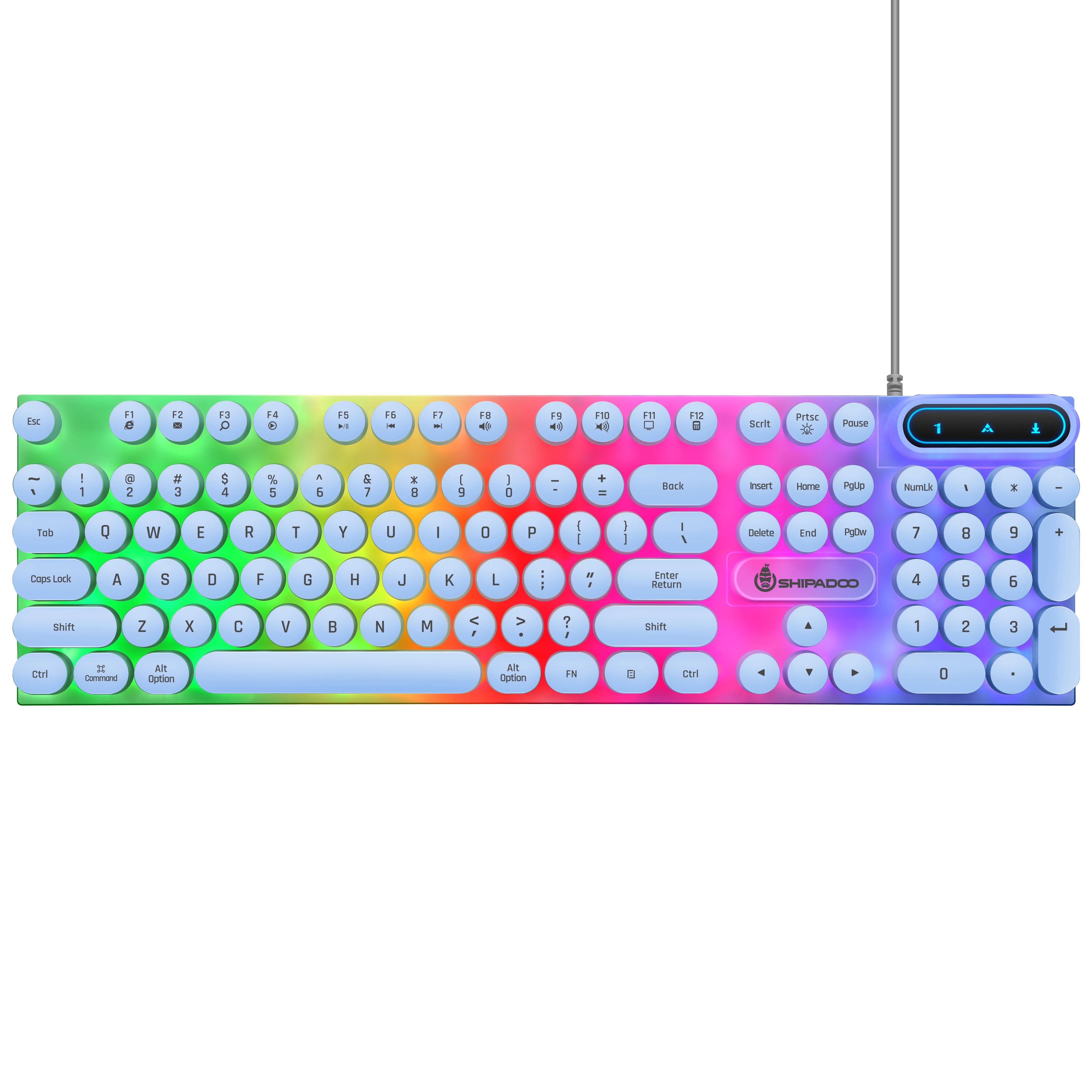 colorful Gaming Keyboard and Mouse Combo Membrane Keyboard 104 Keys Aluminum Panel USB Quiet Wired Keyboard for Windows Laptop