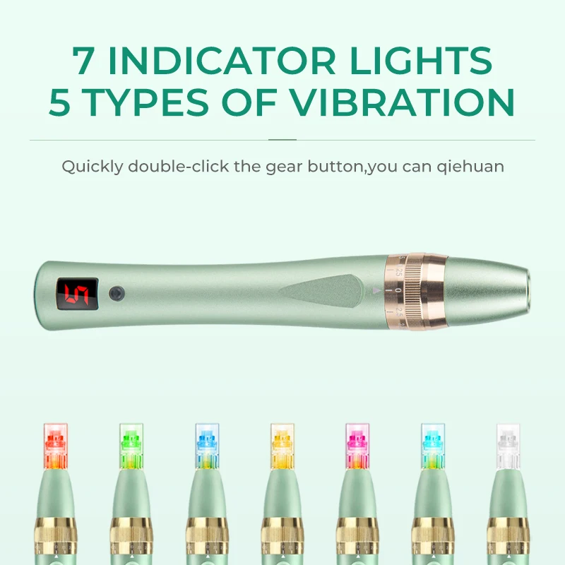 2023 New arrival LED Wireless Electric Derma Pen led photon electric derma pen