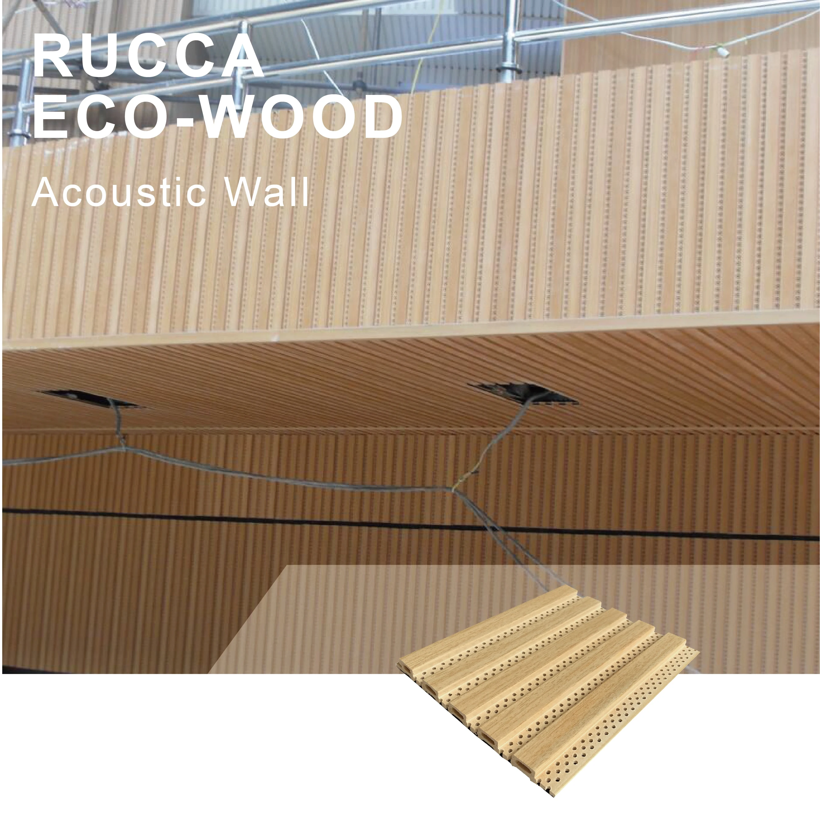 Rucca Guangdong Factory Home Theater Sound System, WPC Wooden Acoustic Wall Panels Interior from China Supplier 159*10mm