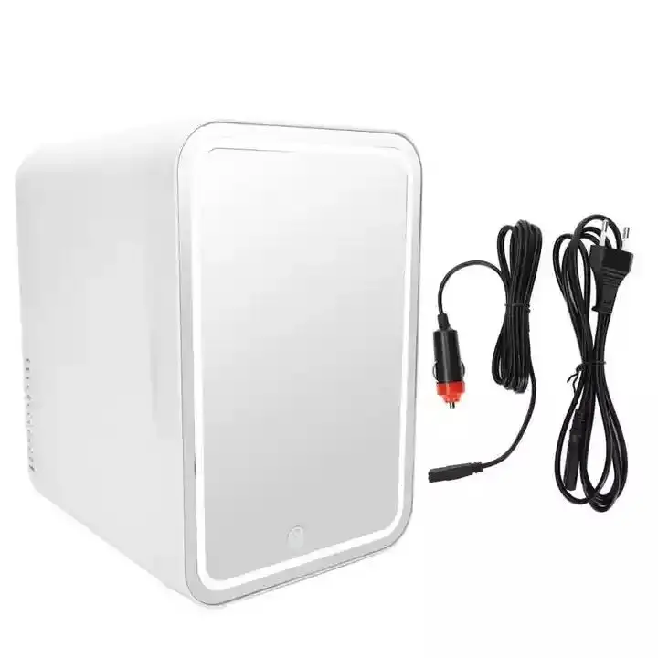 Smart table with led mirror fridge refrigerator 8l 10l small fridge mini smart touch table with refrigerators and freezers home