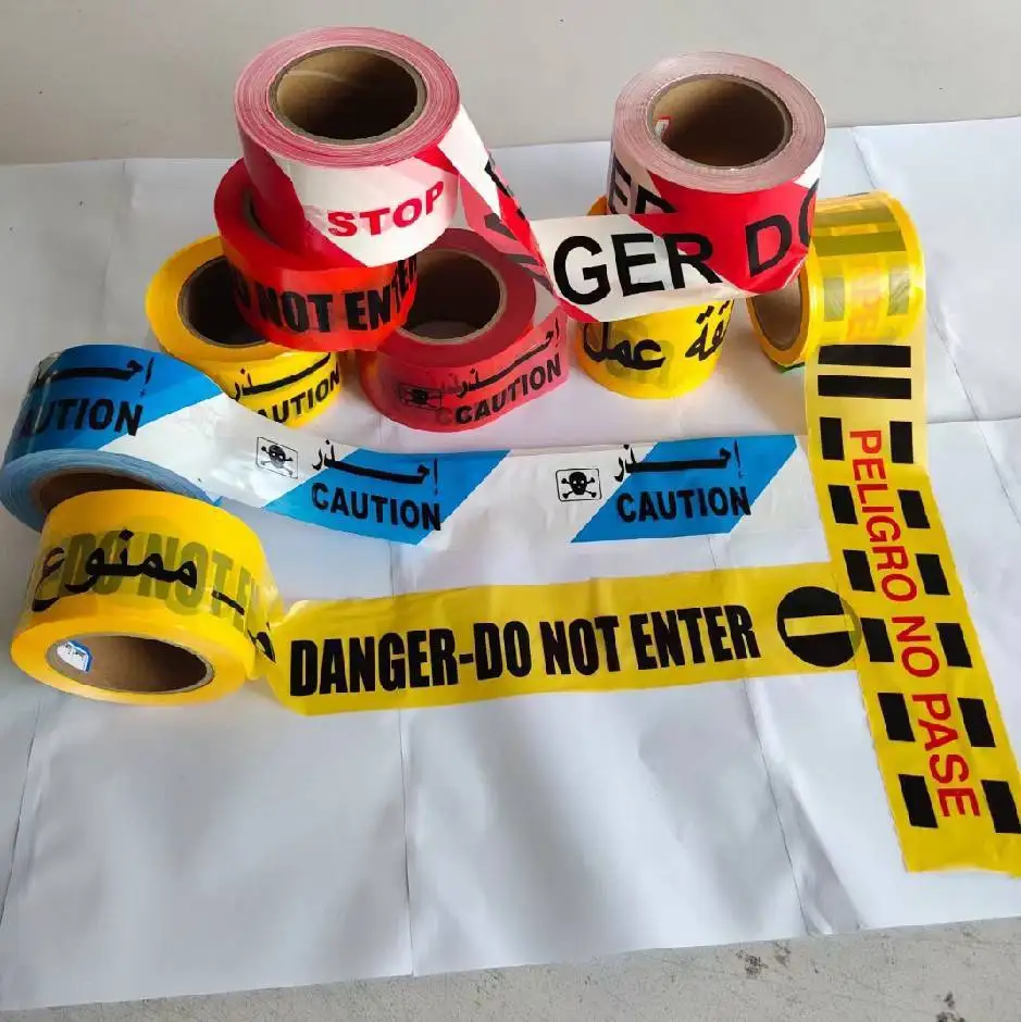 Industrial Traffic Caution Tape Safety Warning Tape Peligro NO pase PE Barricade Tape