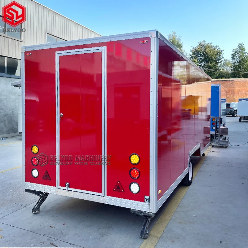 Sleek Ice Cream Truck and Food Trailer Fully Equipped with Concession Window for Vending