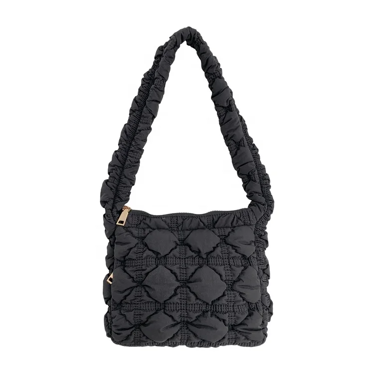 New products for autumn Creative design diamond shoulder bag for women fashion Soft shoulder small bag Cotton-padded sling bag