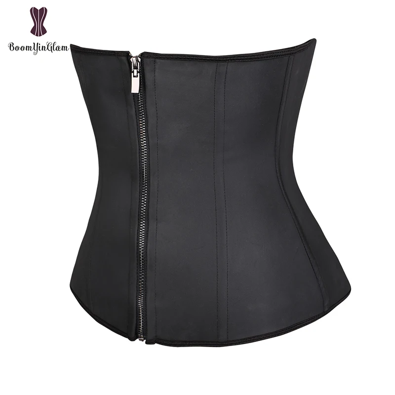 Женский корсет для похудения большого размера, бюстье, пояс на талию, латексные обтягивающие Корсеты на молнии с плоскими животными
