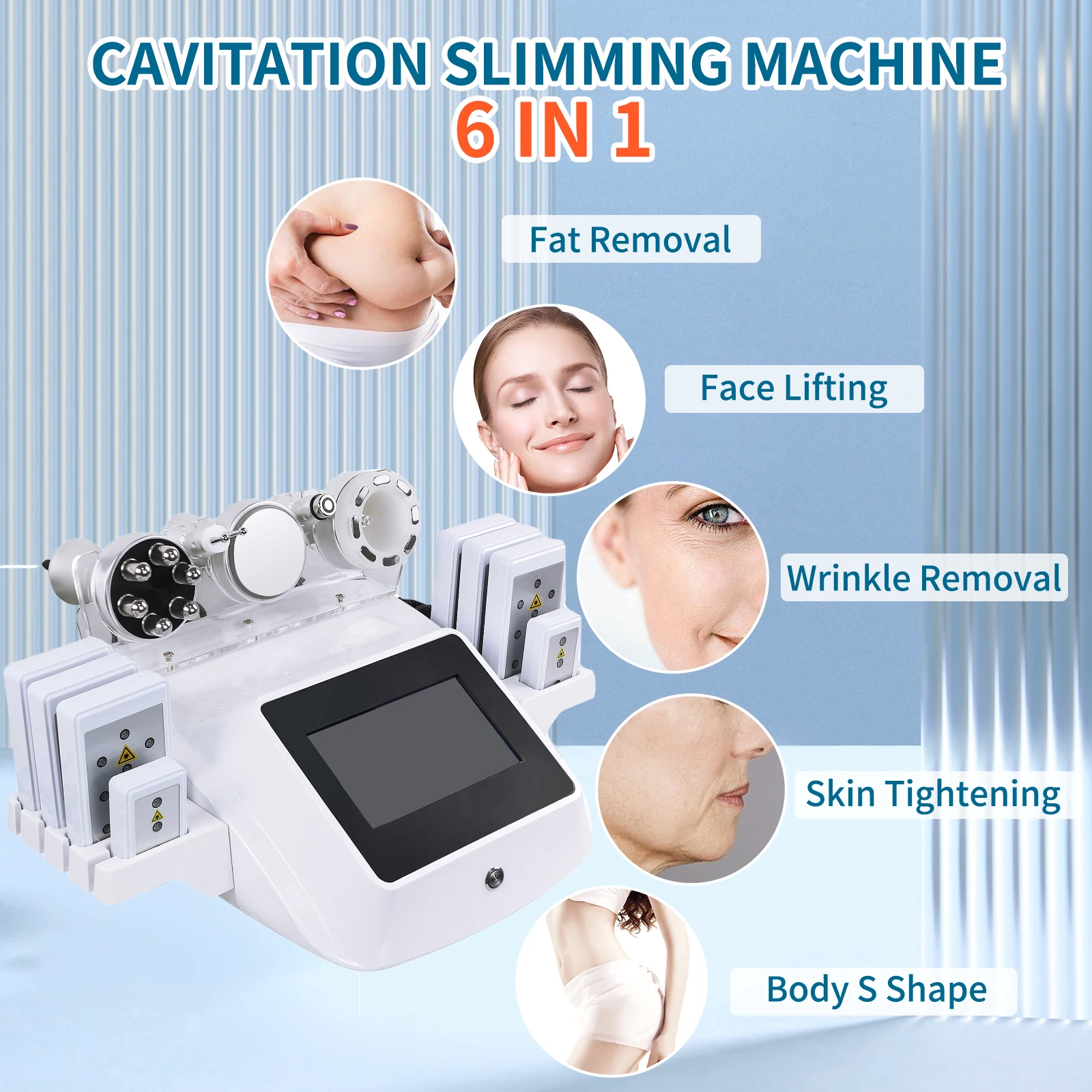 40k cellulite removal vacuum slimming machine radiofrecuencia lipo red light rf body shaping facial lifting machine