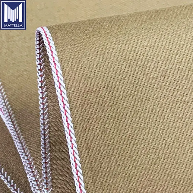 31/32 inch light weight usa selvage chino 100% organic raw ecru cotton twill japanese men women jeans selvedge denim fabric