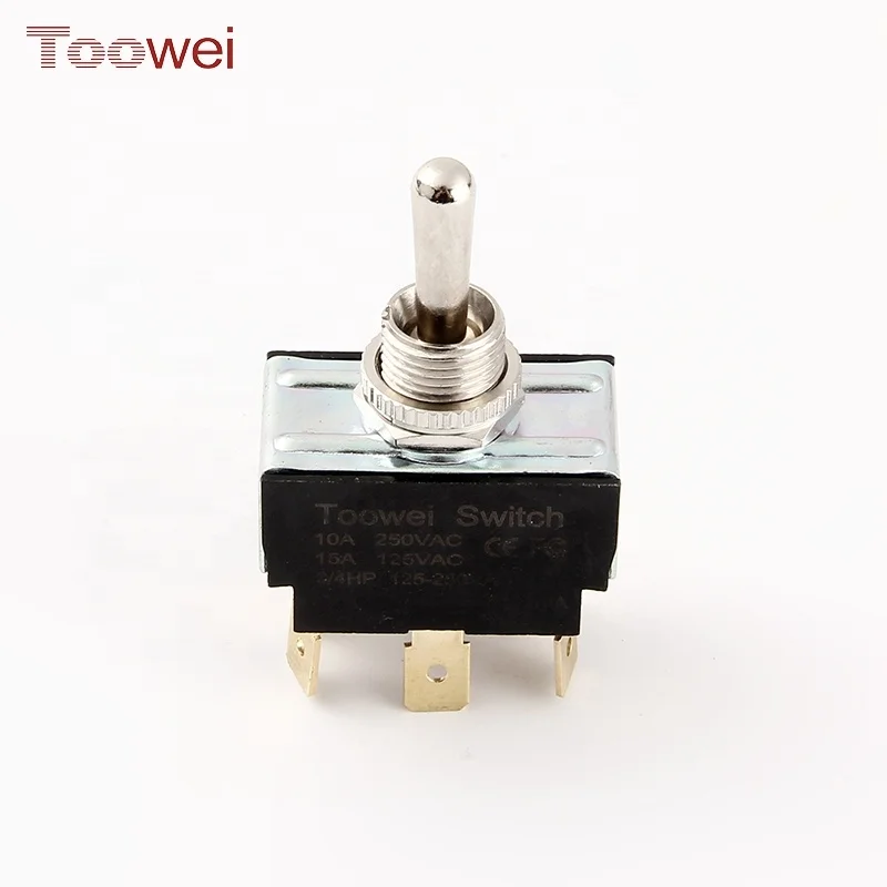 on off on toggle switch 6 pin single pole Waterproof 10A 250VAC T6023T Metal Toggle Switches for oven, coffee maker,stirrer