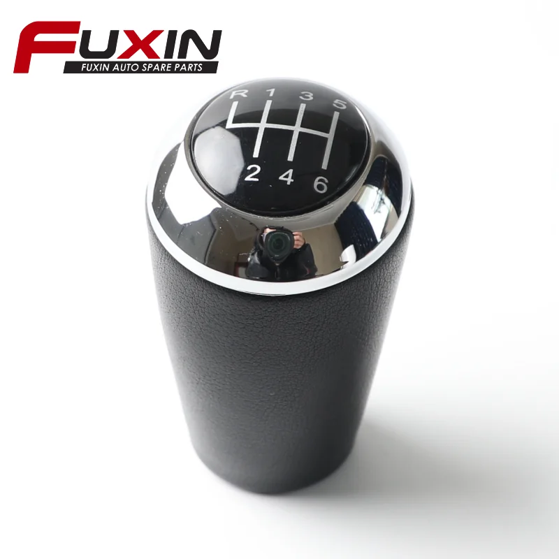 leather 5 speed chrome plated ring gear stick shift handle for Mazda 3 BK BL 5 CR CW 6 II GH CX-7 ER MX-5 NC III car gear knob