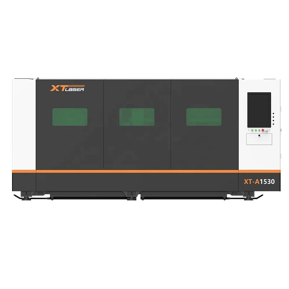 Mini A1530 Fiber Laser Cutting Machine 1000W Raytools Cypcut Yaskawa Hiwin Brands Gold Silver Metal AI BMP PLT Servo Motor