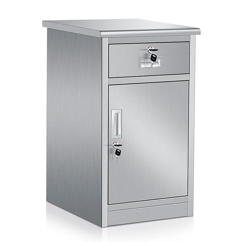 
Dinggong MDK-G203 hot sell high quality medical stainless steel cabinet hospital over bed table with drawer for sale 