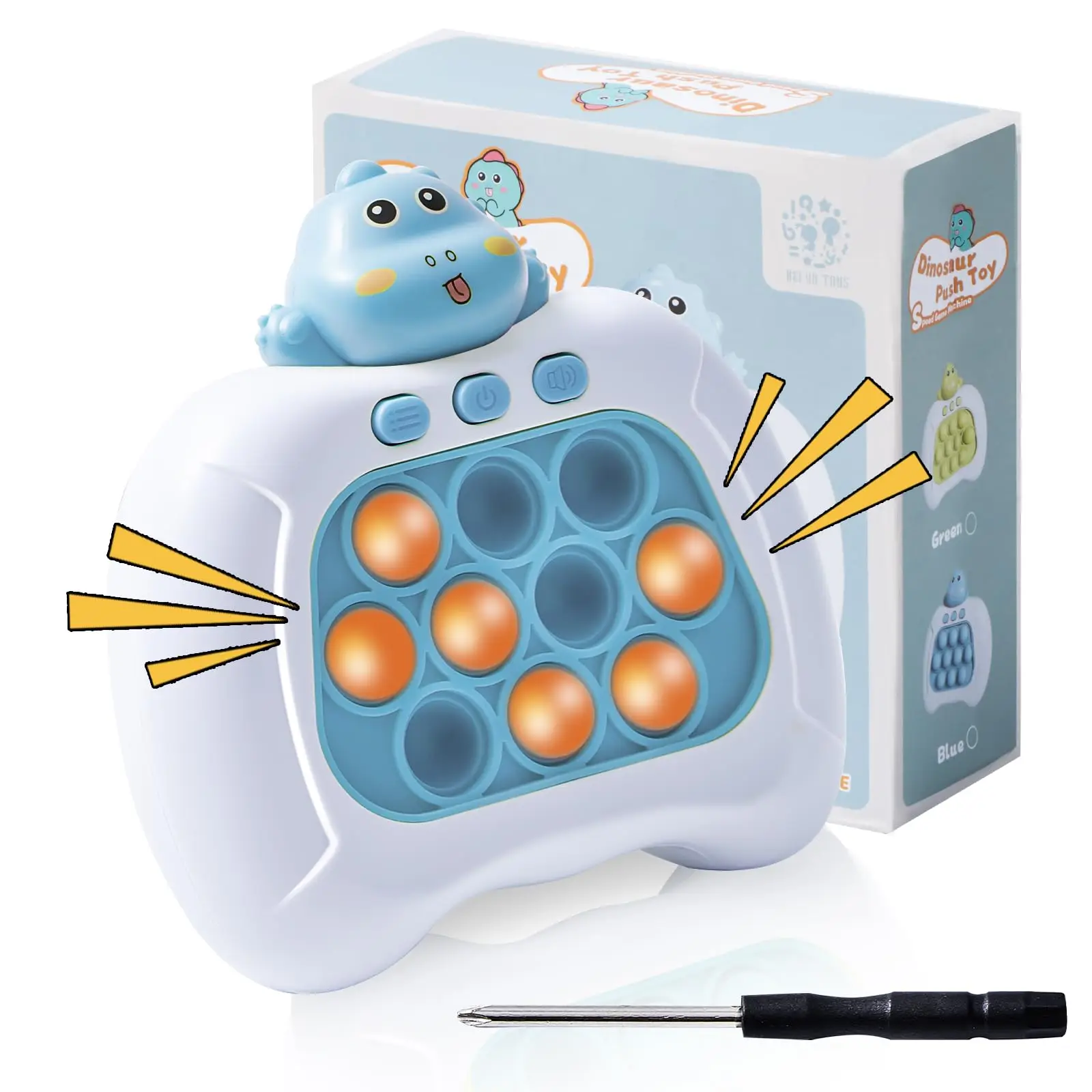 200 Levels Light Up Game Handheld Fidget Light-up Toys for Kids 6-12 Push Sensory Toys with Memory Games