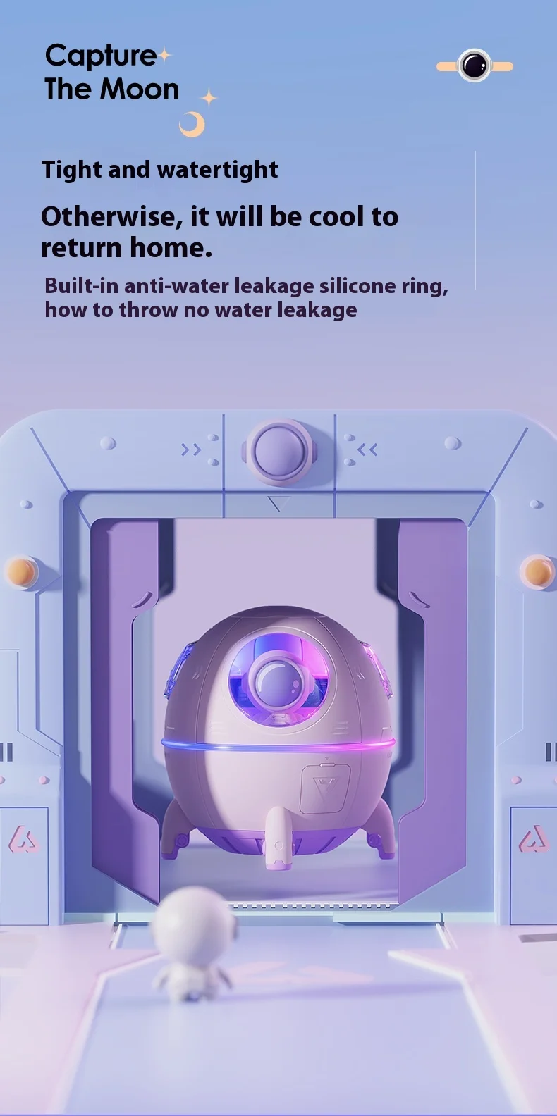 Portable mini cordless reusable air humidifier for korean rechargeable battery operated air freshener humidifier