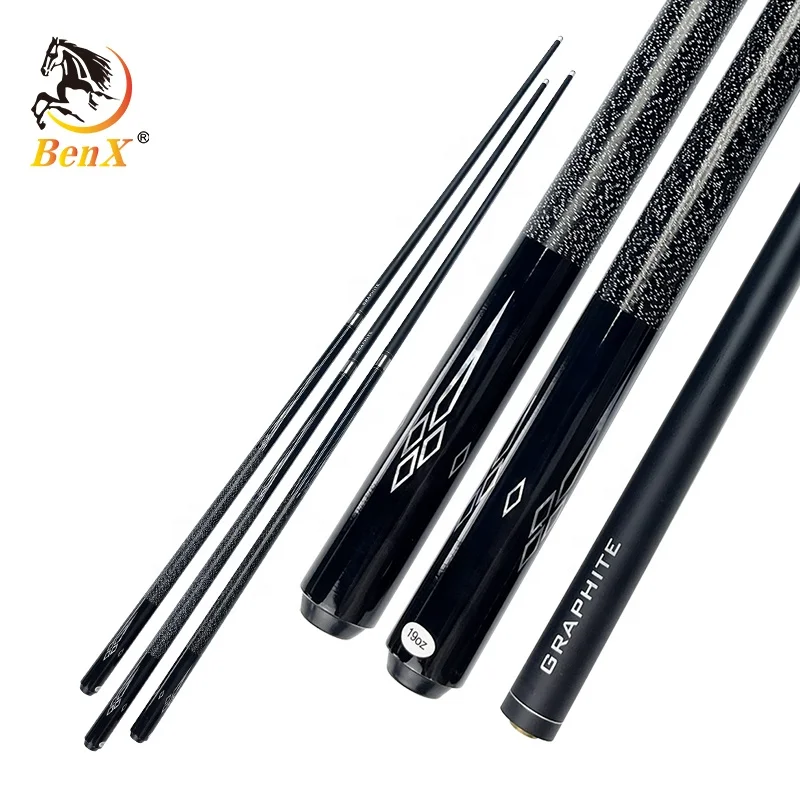 BenX GD07 Simulated Carbon Fiber Cue Stick Maple Wood with Spray Paint For Billiards