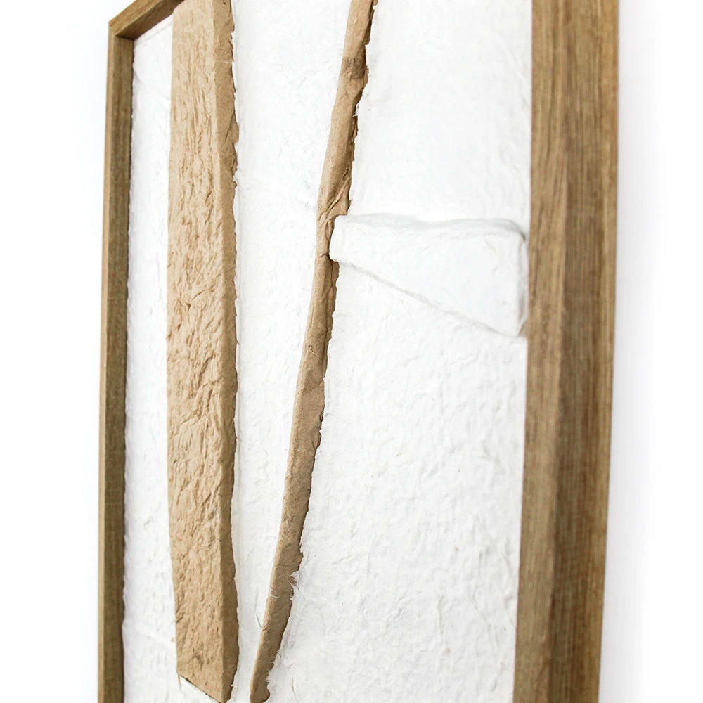 Xingcheng OEM Online Sale Abstract Geometry 3d Relief Sculpture Art Decoration Pulp Painting With Pulp