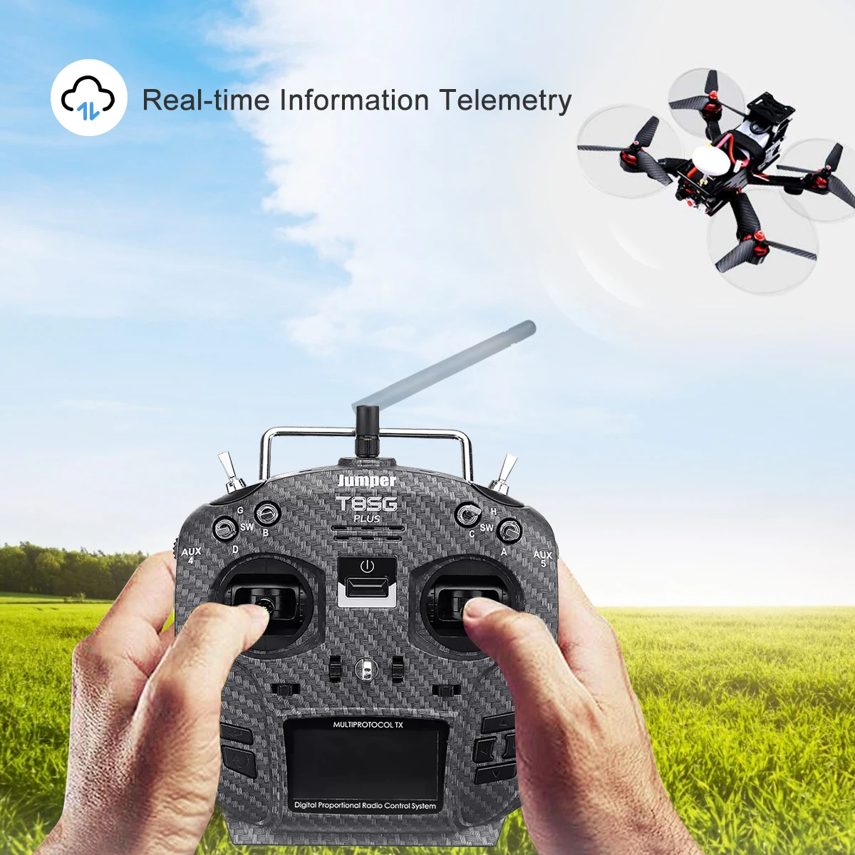 Jumper T8SG V3 Hall Gimbal Multi-protocol Advanced radio Transmitter Carbon Special Edition