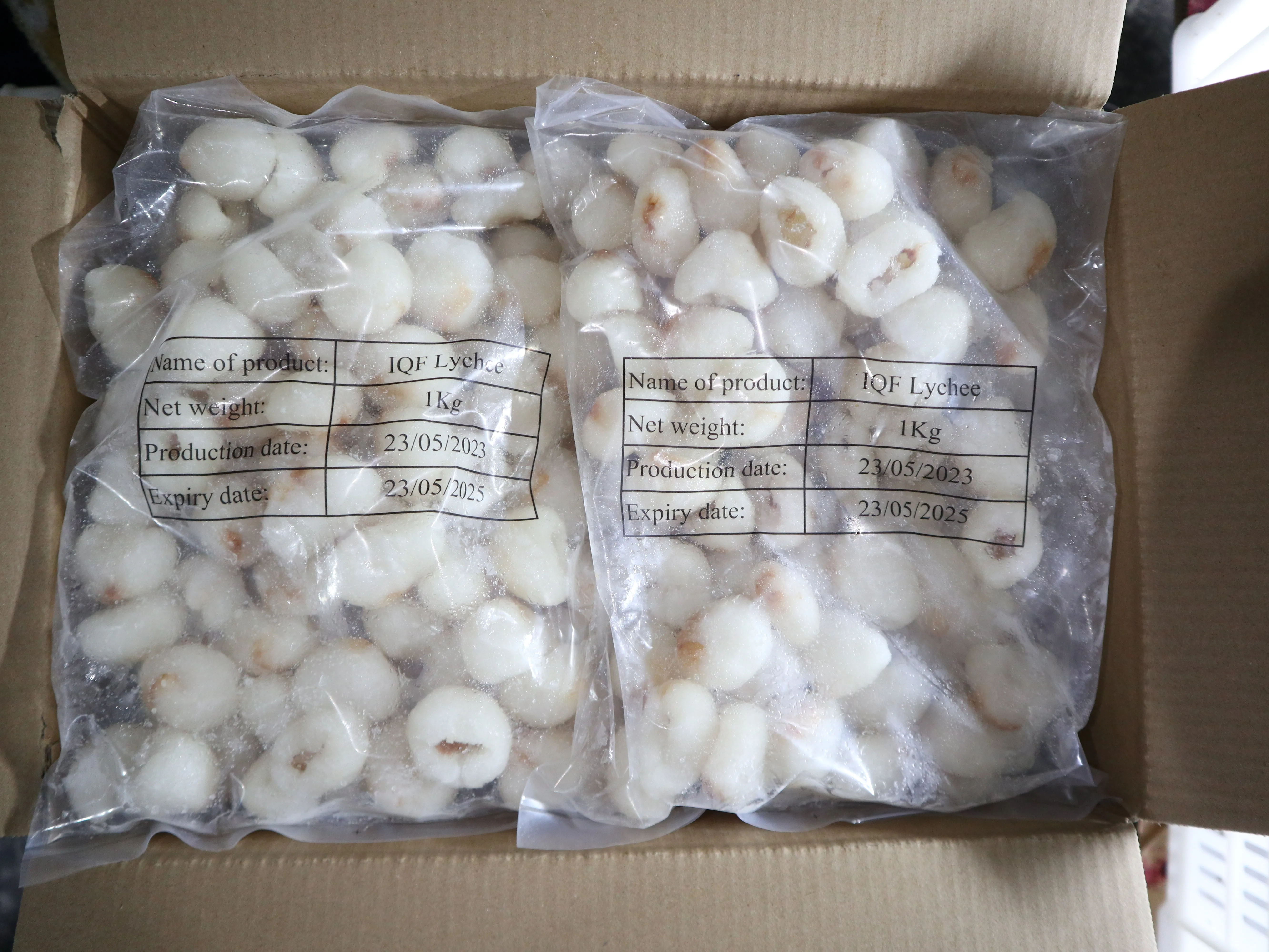 Новое поступление сертифицированный BRC HACCP IQF замороженное фруктовое мясо личи очищенное