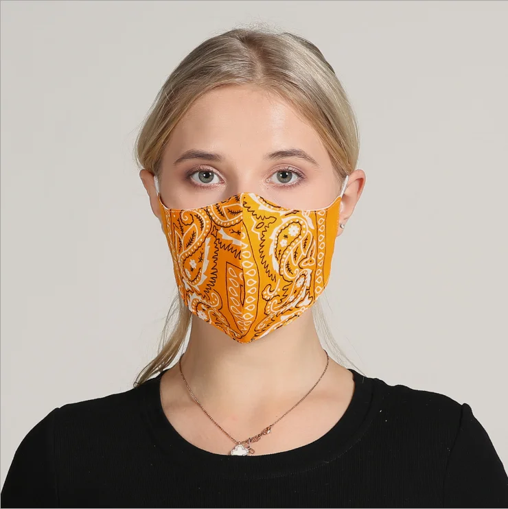 
Cotton fabric African bandana pattern face cover anti dust washable fashion M.A.S.K 