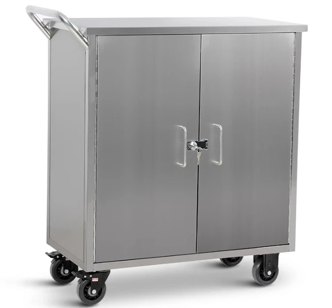 Stainless steel cart cabinet cart drawer laboratory cart equipment equipment mobile trolley metal