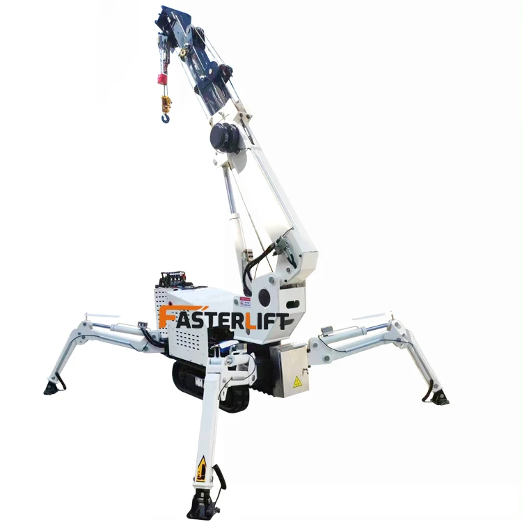 Hydraulic Electric Moving Hoist And Lifting Cranes Telescopic Boom Floor Crane With Hook