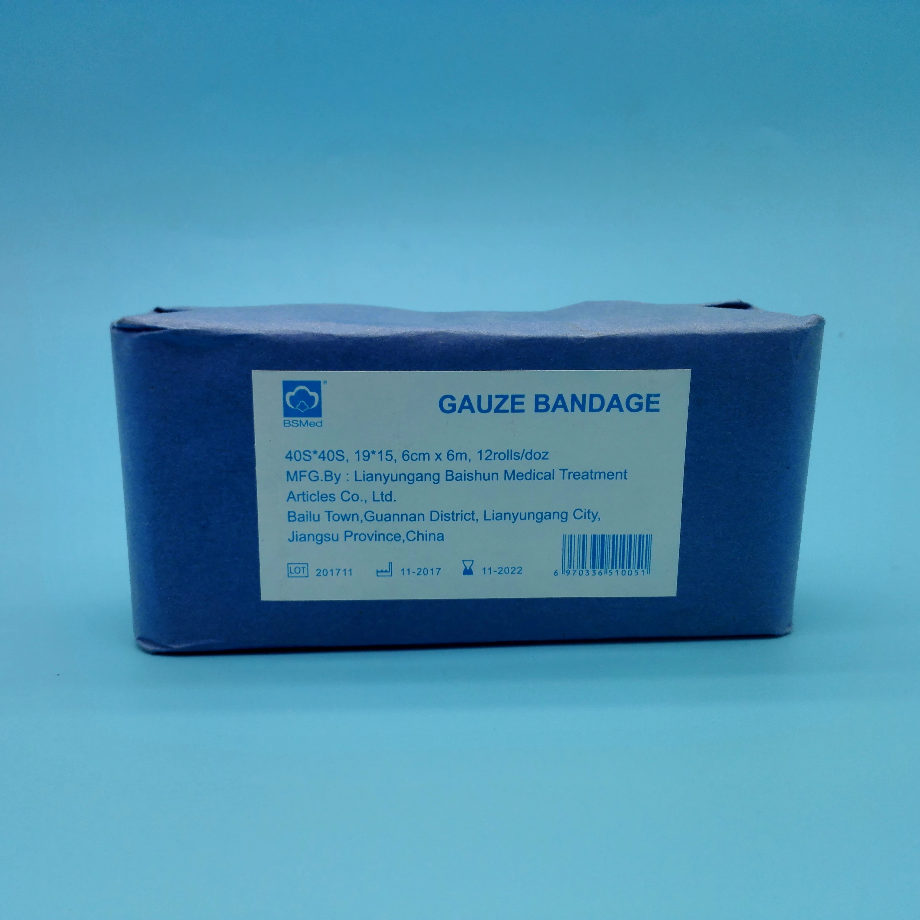 Custom size wound dressing 5cm/7.5cm/10cm/15cmx2.7m absorbent cotton gauze bandage