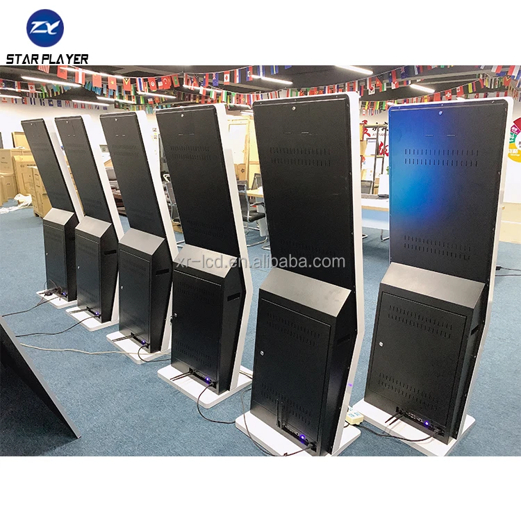 27 Inch Smart Signage Display Retail Self Service Cash Register Kiosk Floor Standing Touch Interactive Self Service