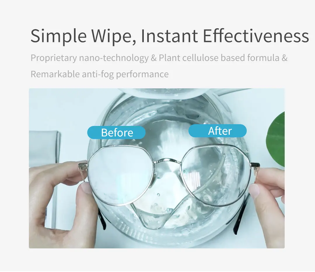 
Eyeglass Anti-fog Cloth, Antifog Dry Wipe, Cleaning, Anti fog spray, TreeSome 