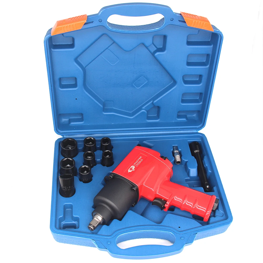 
CE approved Automotive Work Shop Square 1/2' Drive Pneumatic Impact Driver with 10PCS Kit 