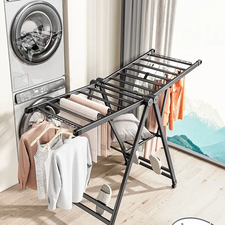 1.4-meter/1.6-meter clothes hanger foldable cloth clothes hanger towel t-shirt indoor metal laundry tripod clothes dryer bracket