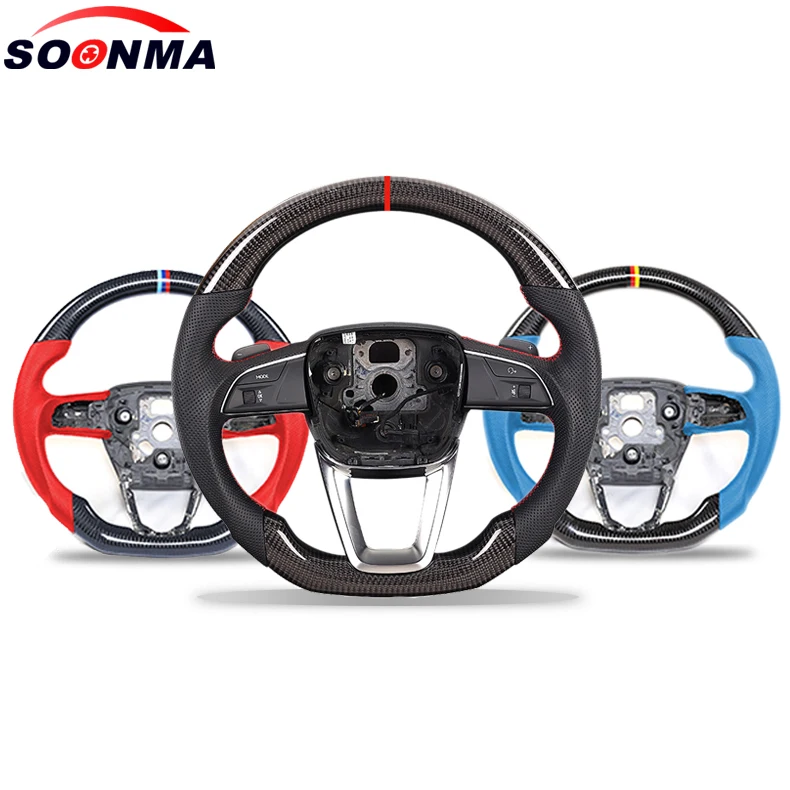 Carbon Fiber Steering Wheel Compatible With Audi Rs3 Rs4 Rs5 Rs6 Rs7 S3 S4 S5 S6 S7