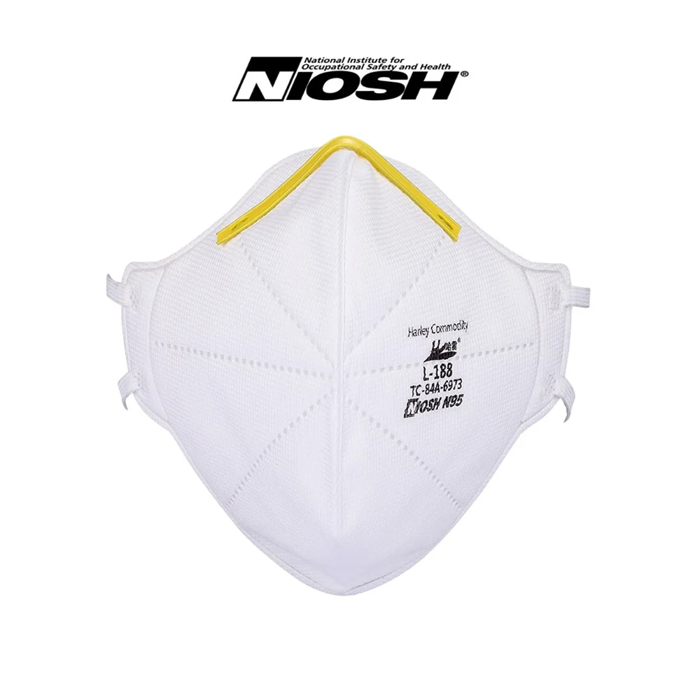 Niosh, одобренная N95, складная маска от пыли без клапана, одноразовая Складная маска для лица