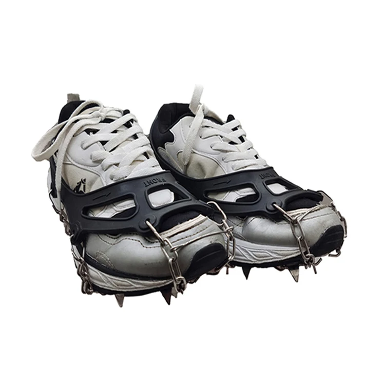 19 Teeth Crampons For Ice Anti-Slip Climbing Hiking Gripper Shoe Cover Spike High-Strength Stainless Steel Cleats Claw Spike