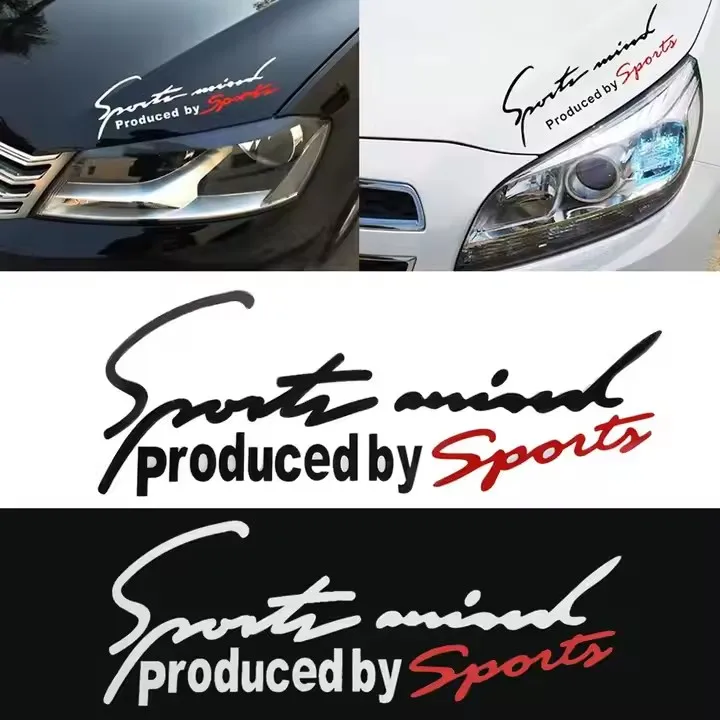 RTS Car headlight eyebrow stickers decorative personality black large sport car stickers hood hollow transfer stickers