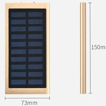 Solaire book powerbank 10000mah phone charger 2A portable mobile laddare 20000mah solar Power Bank